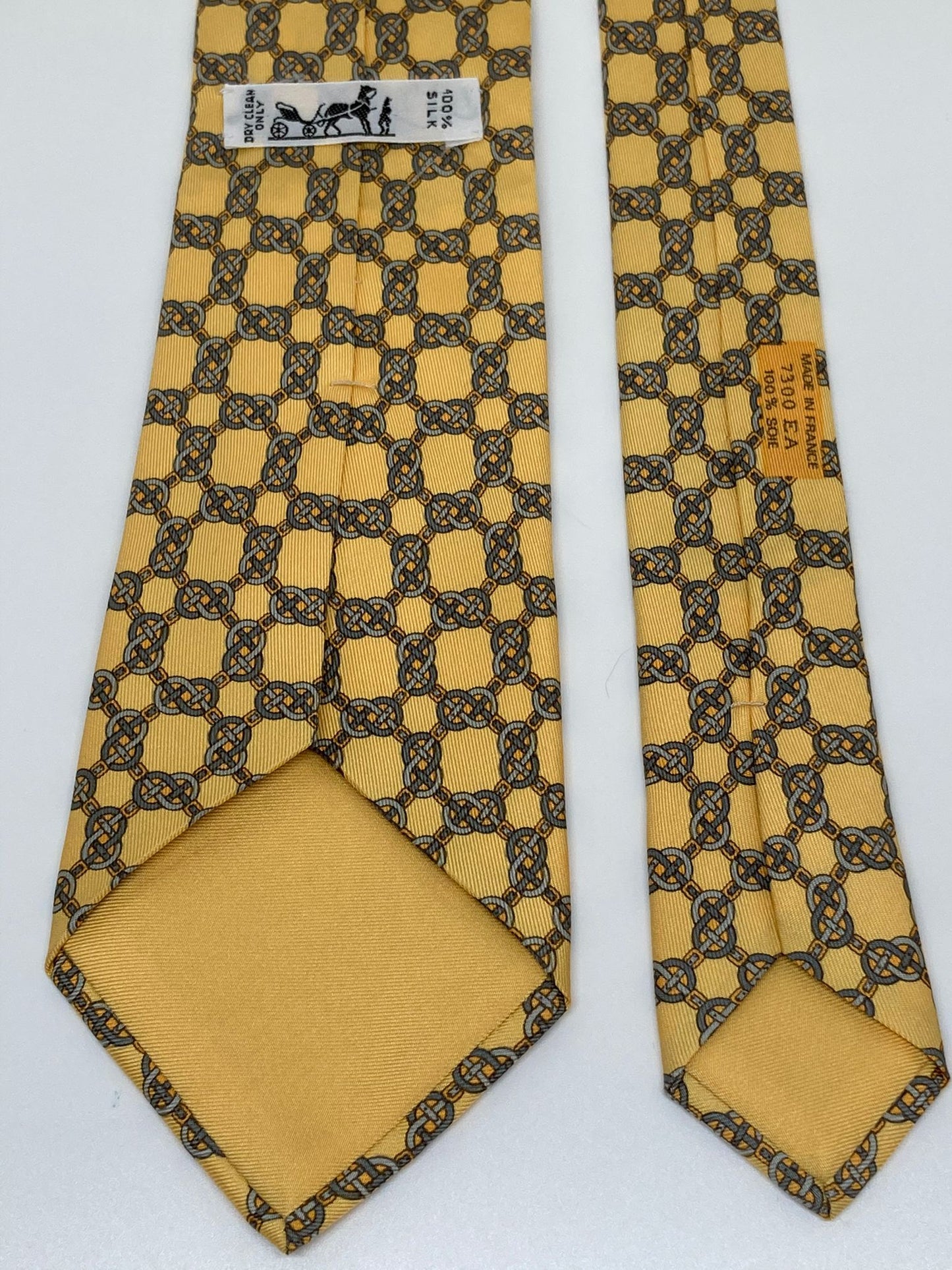 Cravatta Hermès con cinghie intrecciate c.7300EA