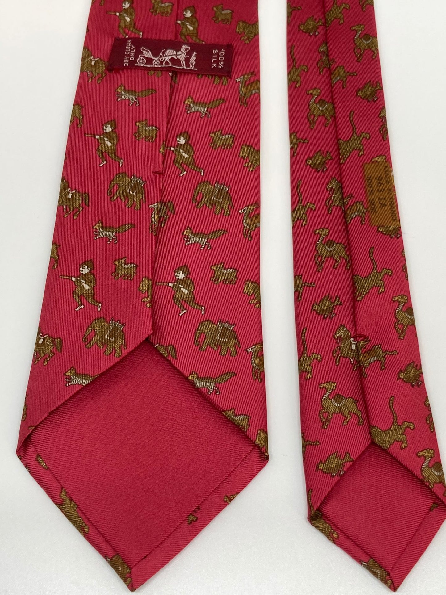 Cravatta Hermès con cacciatore e animali c.963IA