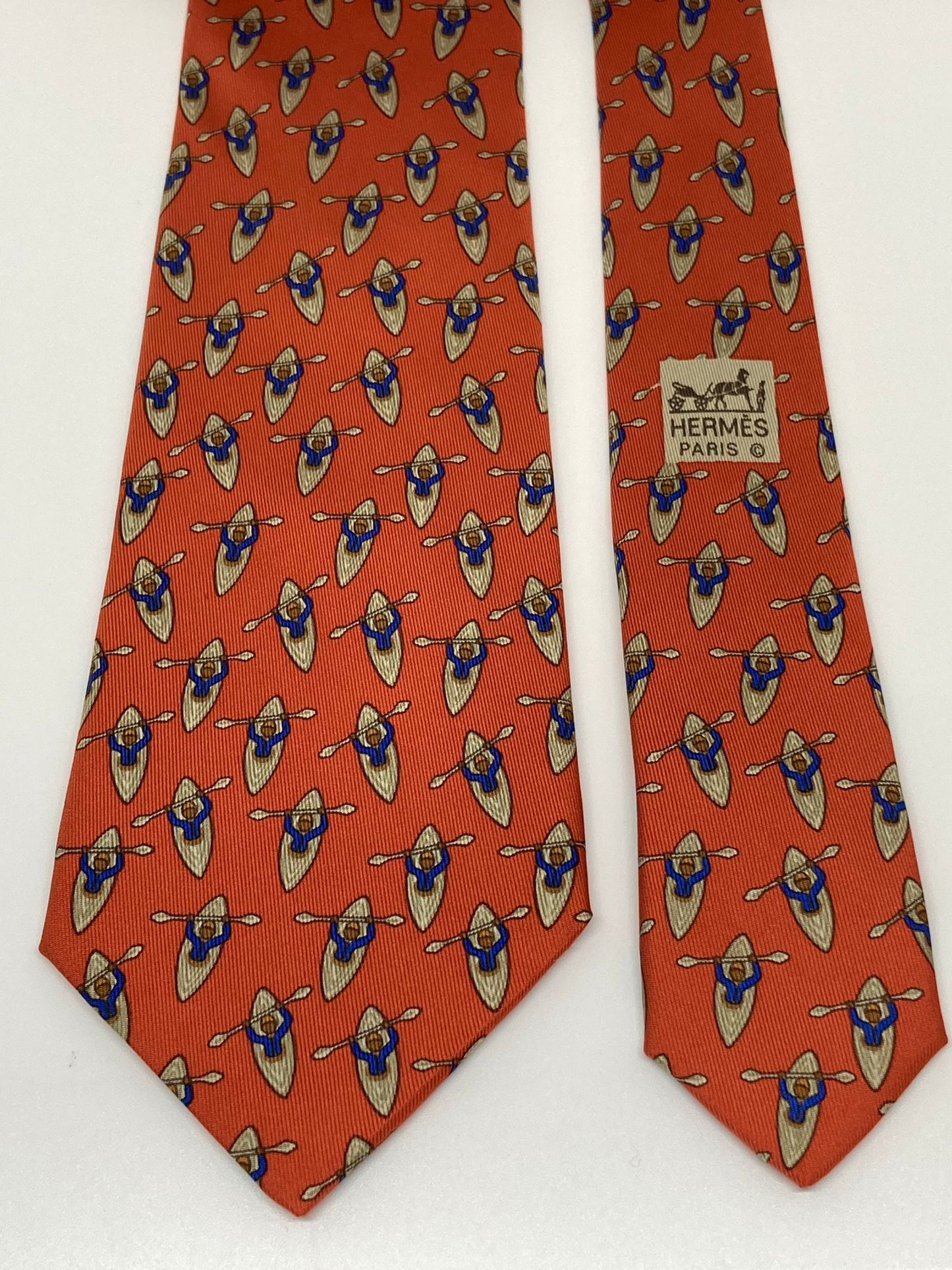 Cravatta Hermès con canottieri c.7337EA