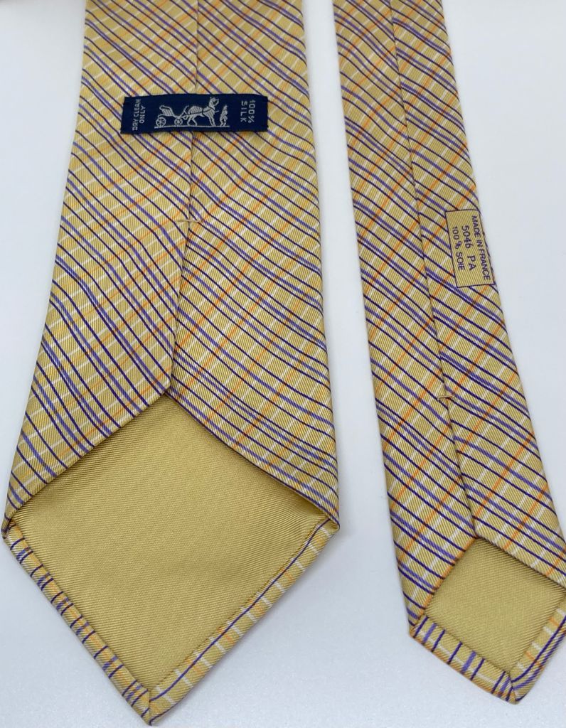 Cravatta Hermès con linee intrecciate c.5046PA