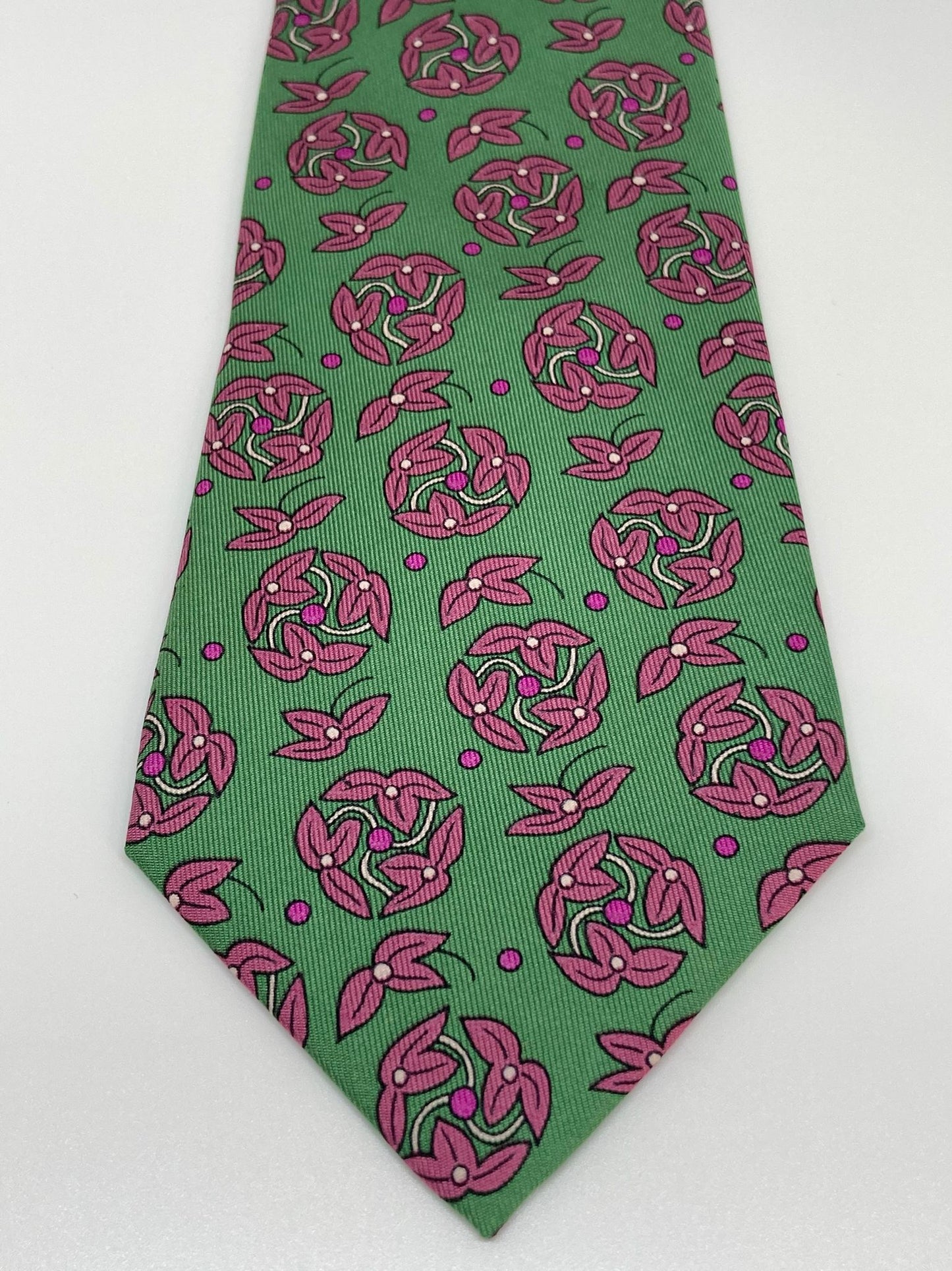 Cravatta Hermès con fiori circolari c.7281MA