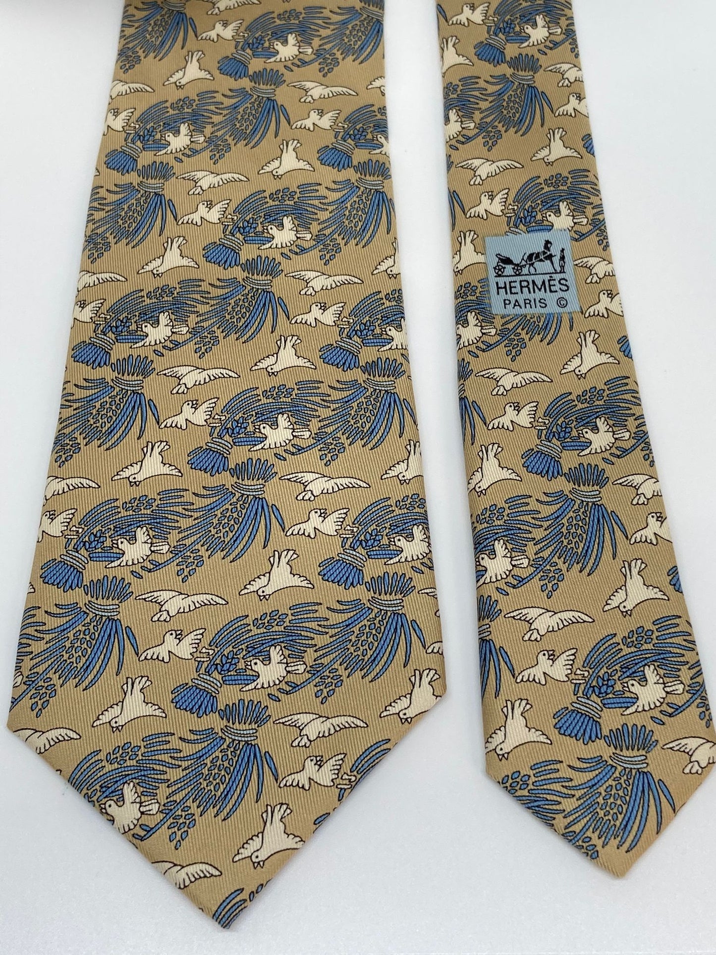 Cravatta Hermès con colombe c.7291EA