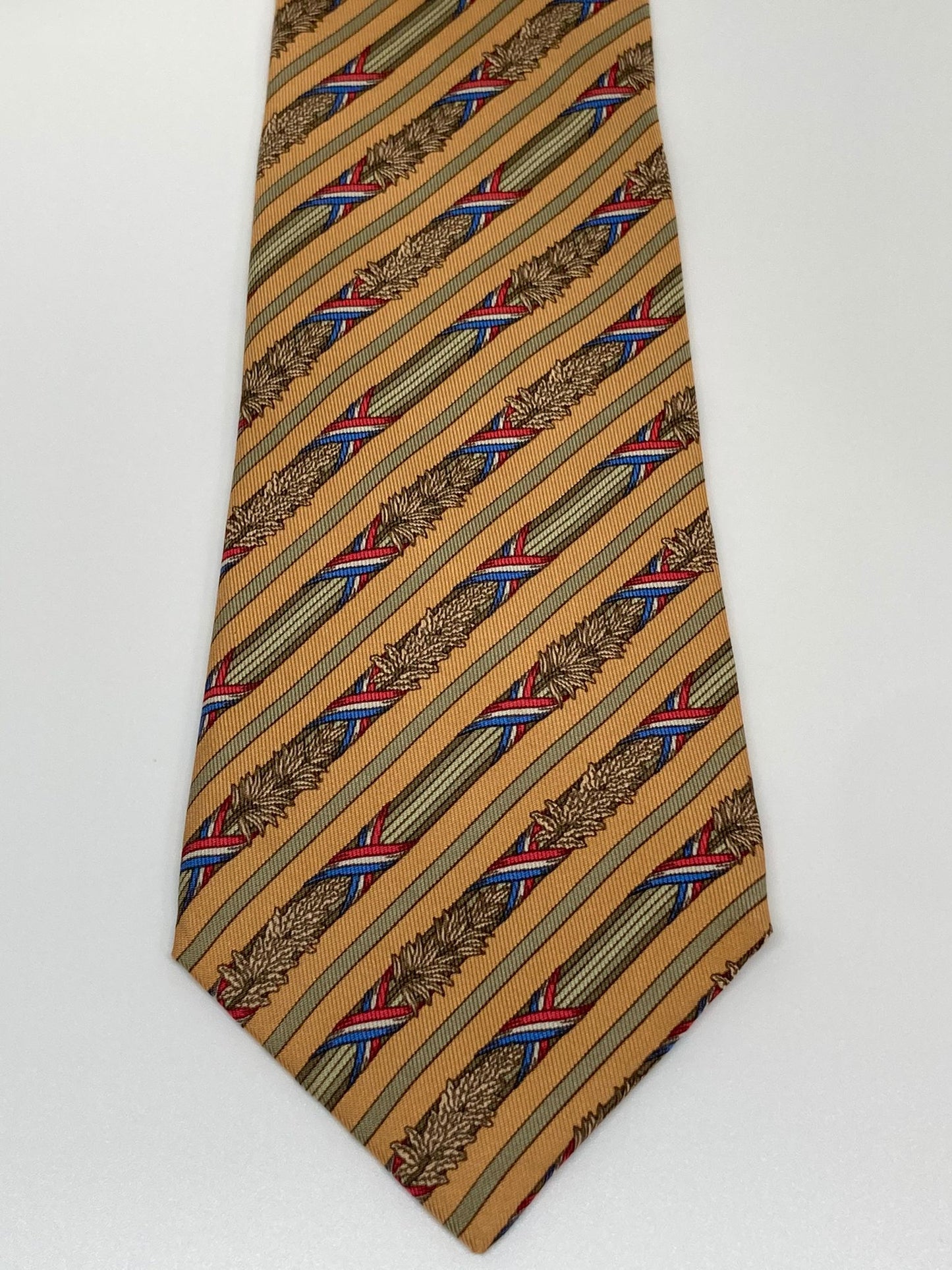 Cravatta Hermès a strisce disegnate c.7171FA