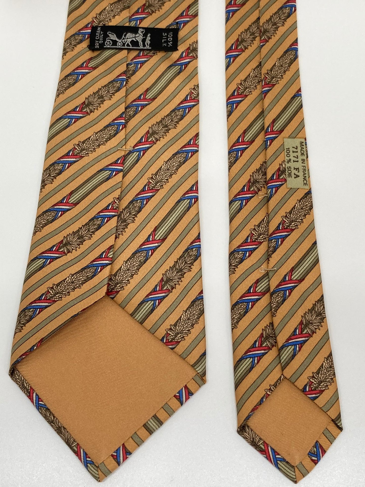 Cravatta Hermès a strisce disegnate c.7171FA