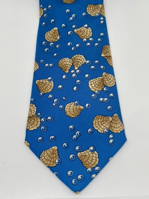 Cravatta Hermès con conchiglie e bolle c.7495IA