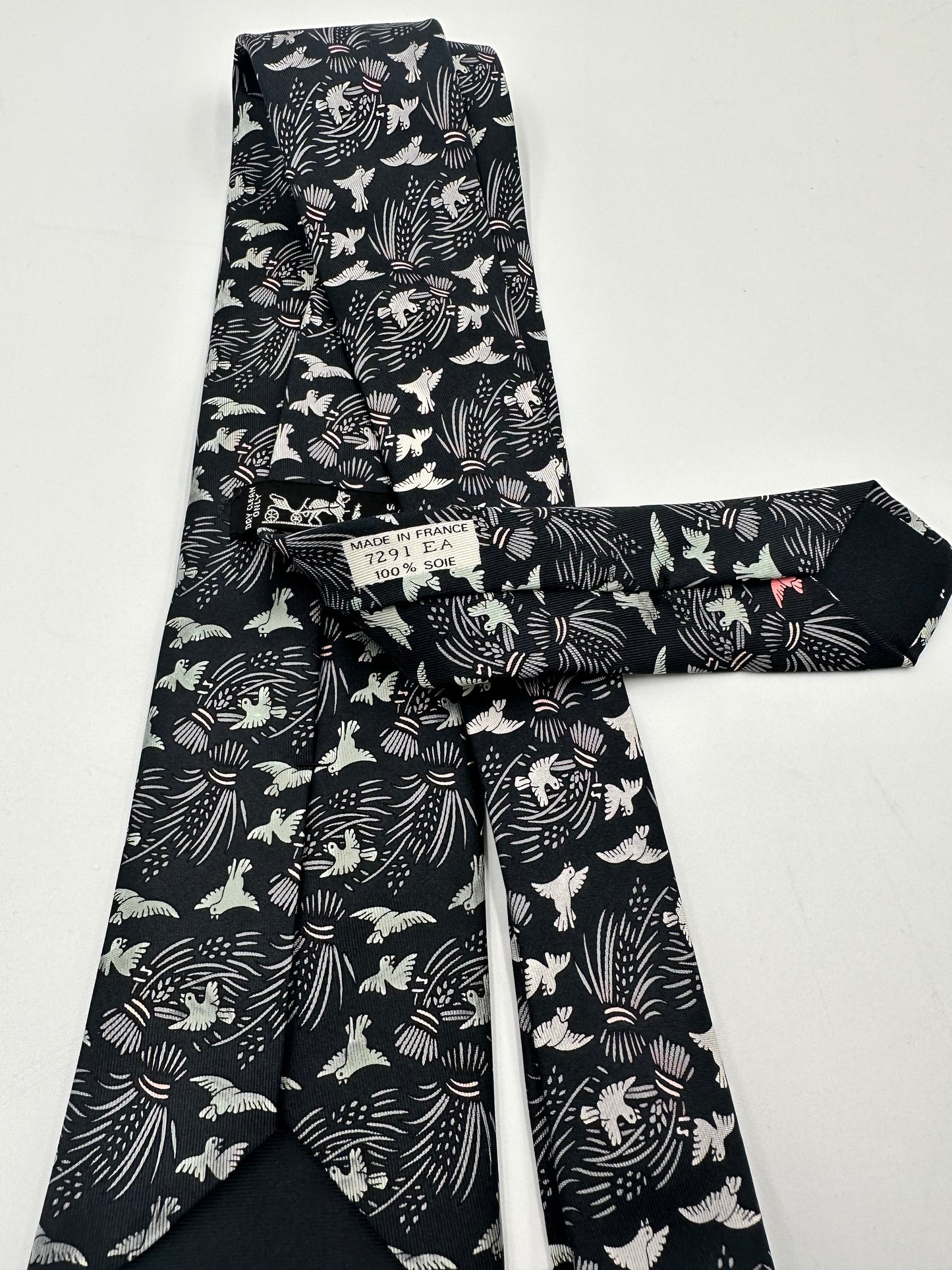 Cravatta Hermès 7291EA colombe