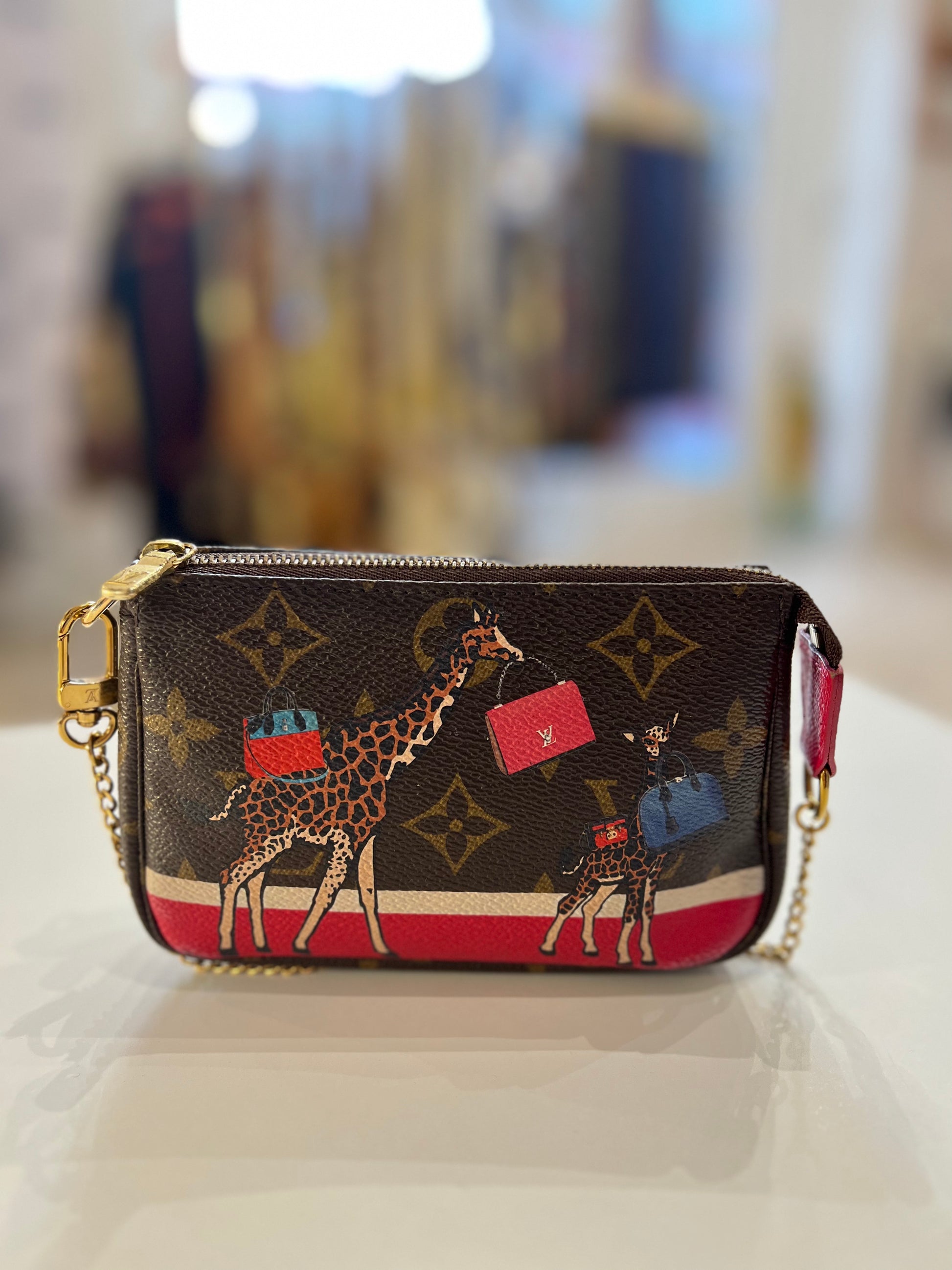 Louis Vuitton, Bags, Louis Vuitton Mini Pochette Limited Edition Giraffe