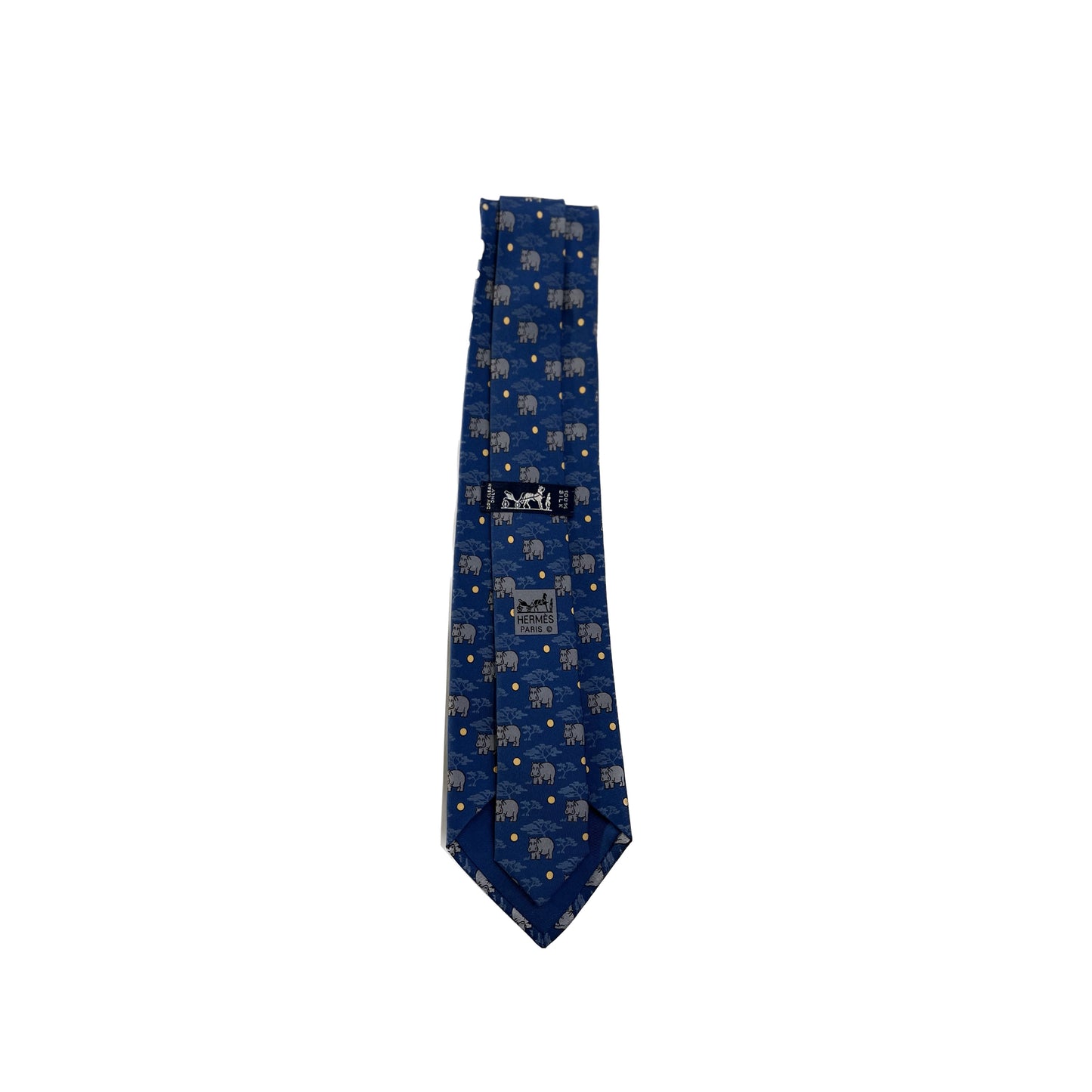 Hermès vintage tie ippopotami 7439HA